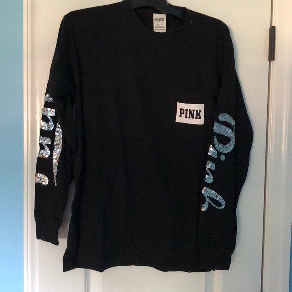 PINK Victoria's Secret Tops - VS Pink Bling logo long sleeve top